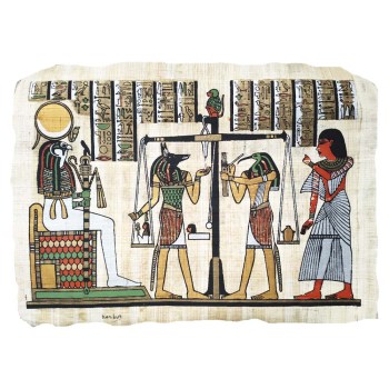 Papiro egipcio original  del juicio final papiro de Hunters